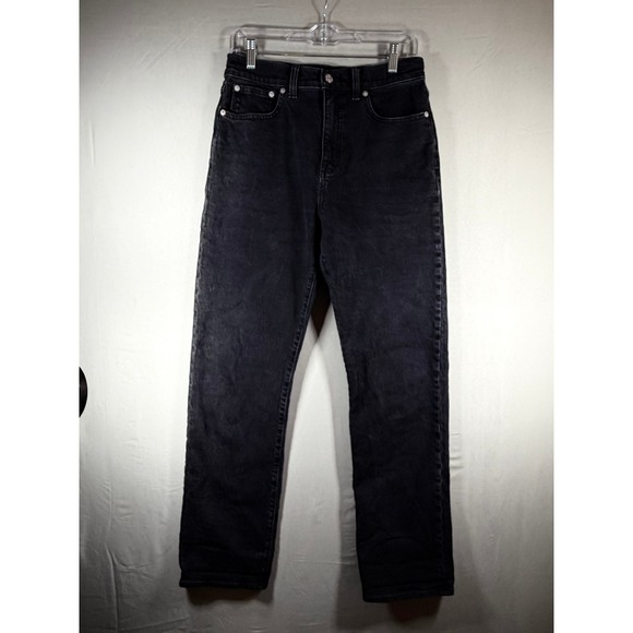 Madewell Denim - Madewell 90s Straight Leg Jeans Faded Black High Rise Denim Size 28